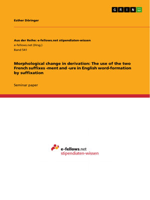 cover image of Morphological change in derivation